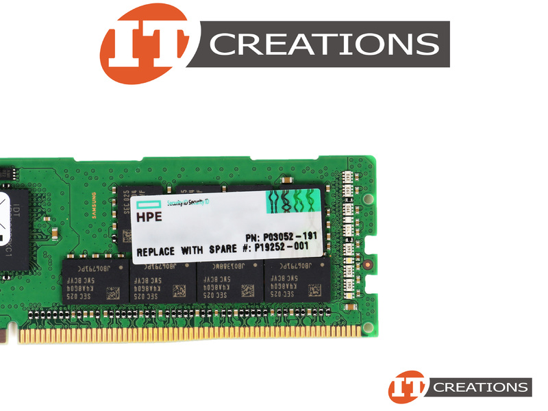 P19252 001 HP HPE 32GB PC4 23466Y R DDR4 2933 REGISTERED ECC CL21 288 PIN 1 20V MEMORY MODULE 