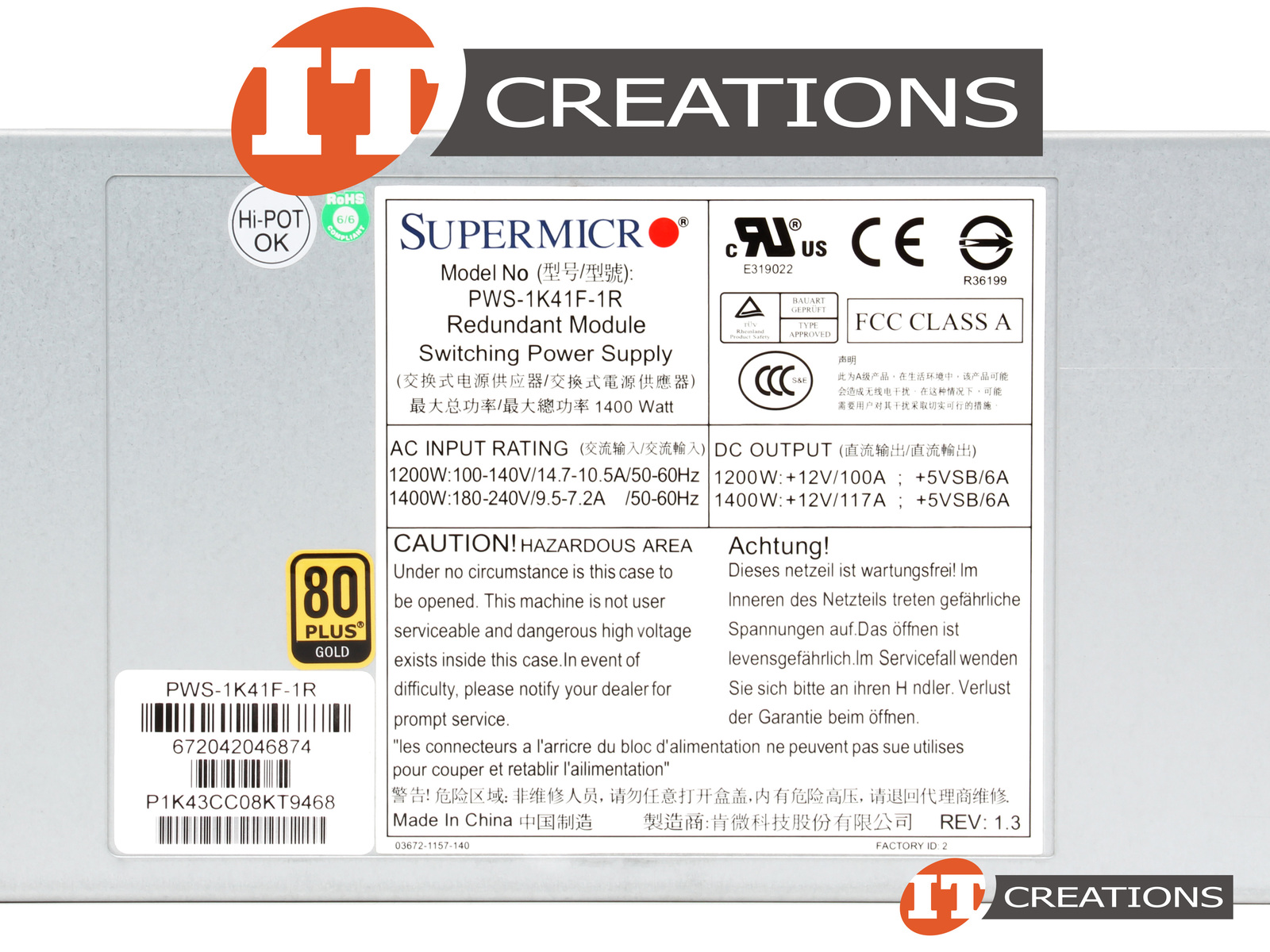 Per alimentatore ridondante Supermicro 400W 1U PWS-406P