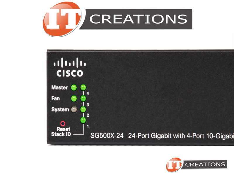 Switch Cisco SG500X-24-K9 – 24 Ports Gigabit, 4 Ports SFP+, Stackable, Reconditionné