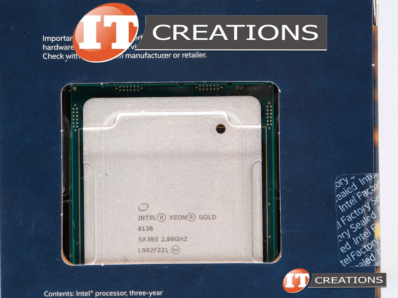 Intel Xeon Gold 6138 Processor, 2.0 GHz, 20-Core