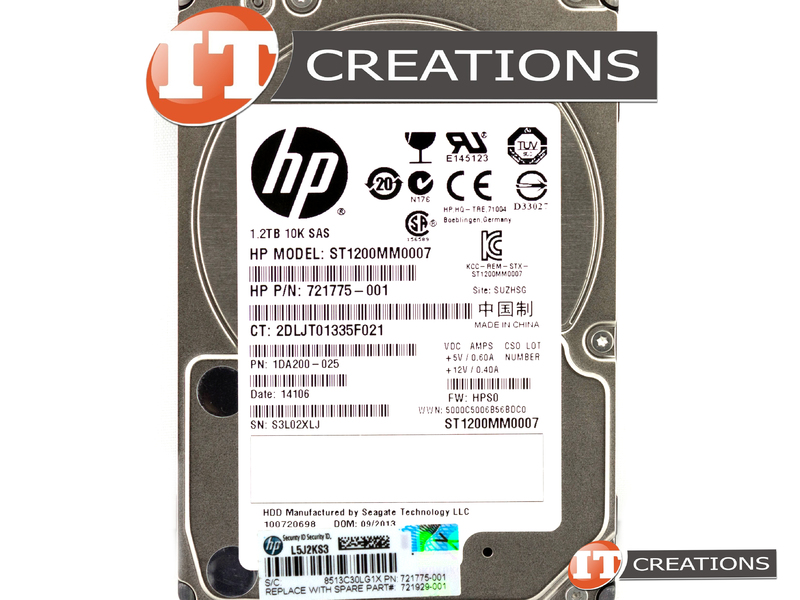 ST1200MM0007-HP - Refurbished - HP / SEAGATE 1.2TB 10K RPM SAS 2.5 INCH ...