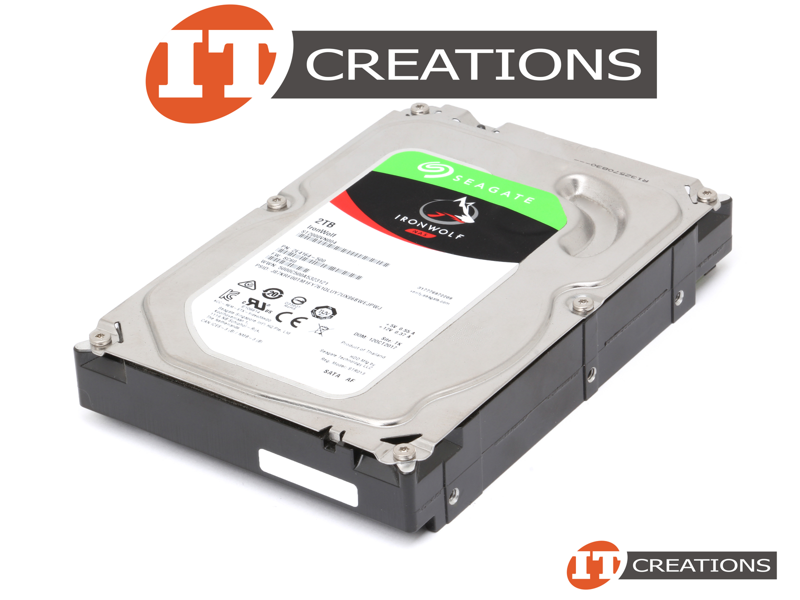 Seagate IronWolf ST2000VN004 – Disque Dur NAS 2 To 3.5" SATA III, 24/7, 180 To/an, AgileArray