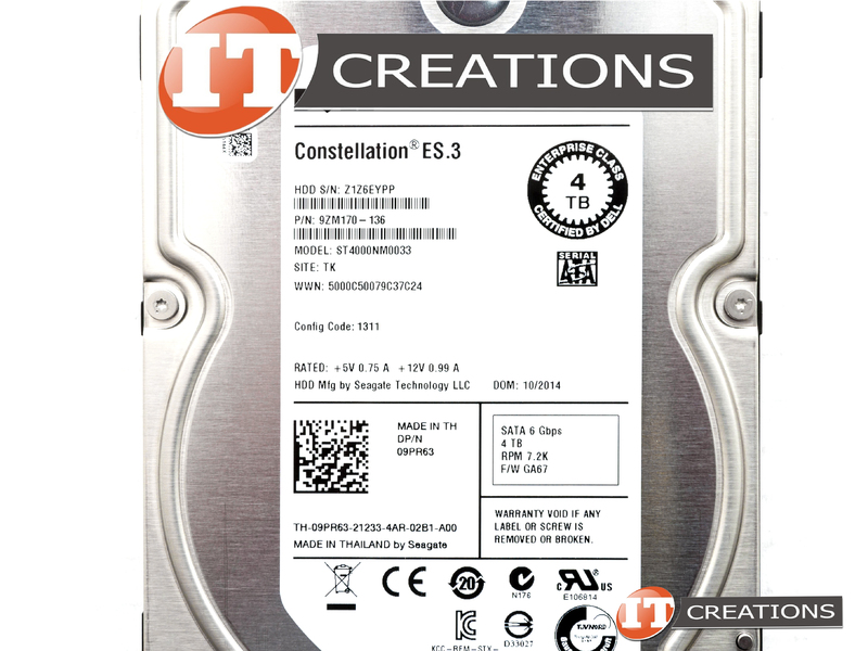 Seagate ST4000NM0034 4TB 7200 RPM SAS-3 Enterprise Hard Drive - 128MB Cache, 3.5", Hot Swap, 3-Year Warranty
