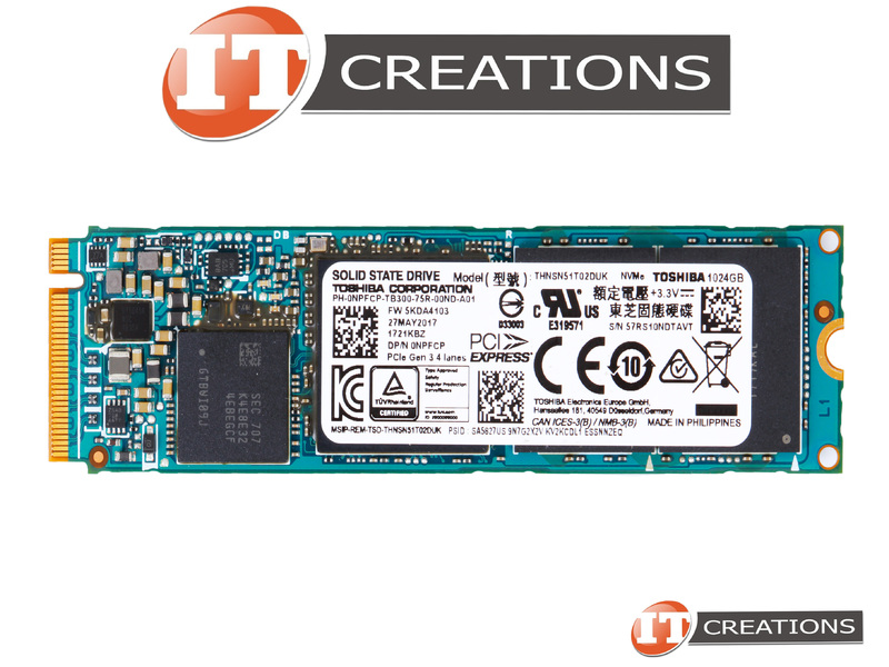 TOSHIBA 1TB TLC PCIE GEN3 X4 NVME M.2 2280 XG4 SERIES NON SED MODEL TRIPLE  LEVEL CELL READS 1500MB/S WRITES 980MB/S SOLID STATE DRIVE SSD ( DUAL LABEL  