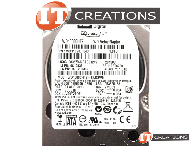 Disque Dur Interne WD Velociraptor 1TB - SATA III, 2.5", 10000 Tr/min, 64MB Cache, Neuf