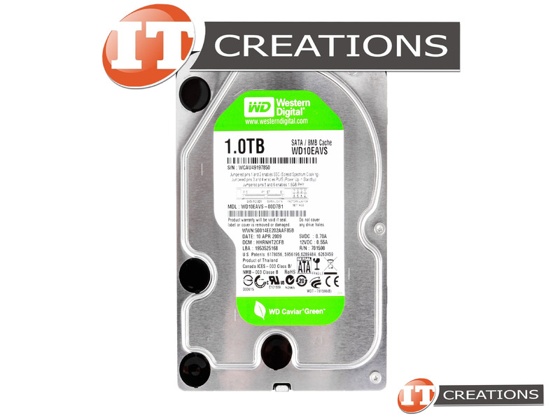 WD10EAVS-00D7B1 - Used - Western Digital 1.0TB Intellipower SATA 3.5 ...
