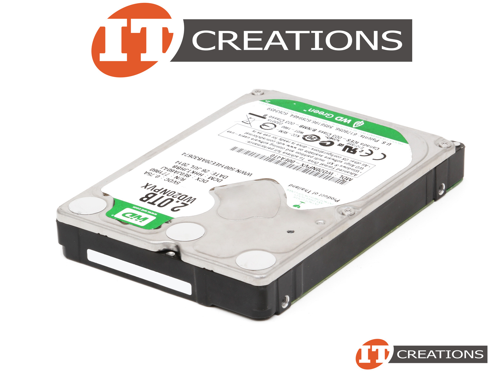 Western Digital WD20NPVX（2.5インチ HDD 2TB） Amazon.com: WD Bare Drives 2TB WD Green SATA III Intellipower 8 MB