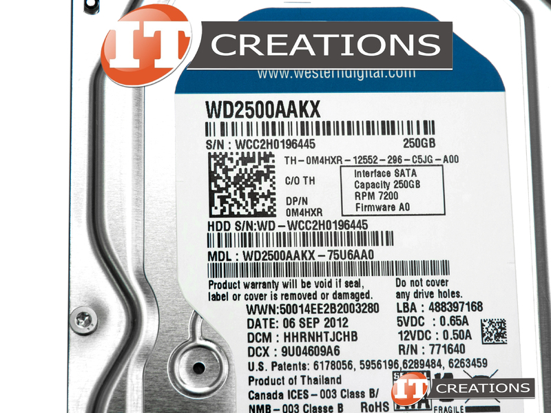 WD2500AAKX-75U6AA0-DELL DELL / Western Digital 250GB 7.2k RPM SATA 3.5 ...