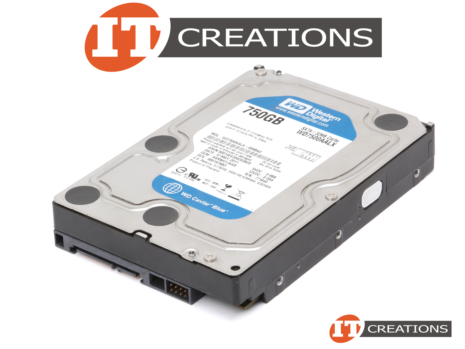 WD7500AALX - Used - WESTERN DIGITAL 750GB 7.2K RPM SATA III 3.5 INCH ...