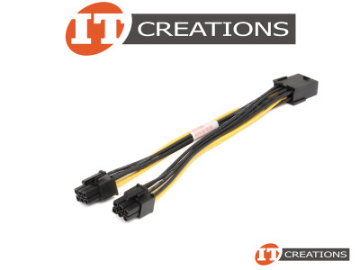 NVIDIA AUX Y SPLIT POWER CABLE - 6 INCH 8 PIN FEMALE TO ( 2 ) TWO 6 PIN MALE video