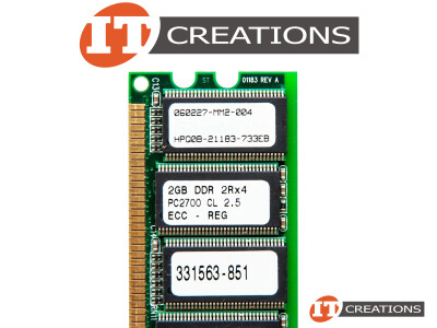HP / SIMPLETECH 2GB PC-2700R DDR-333 REGISTERED ECC 2RX4 CL2.5 184 PIN MEMORY MODULE  ( KIT 371049-B21 ) video