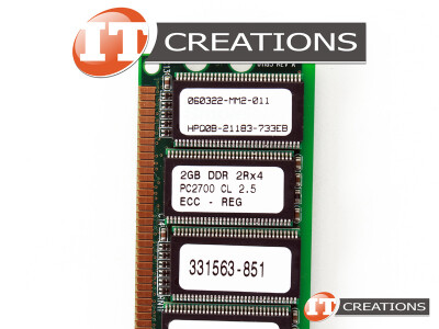 HP / SIMPLETECH 2GB PC-2700R DDR-333 REGISTERED ECC 2RX4 CL2.5 184 PIN MEMORY MODULE  ( KIT 371049-B21 ) video