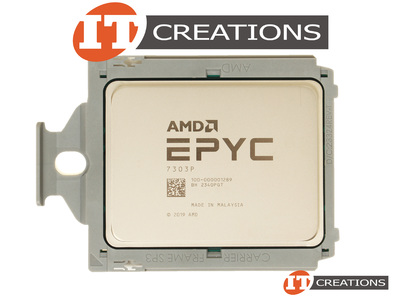 AMD EPYC 16 CORE PROCESSOR 7303P 2.4GHZ BASE / 3.4GHZ MAX 64MB L3 CACHE TDP 130W SP3 SOCKET ( MILAN ) ( 3RD GEN ) ( SINGLE SOCKET SERVER CPU / 1P ) video