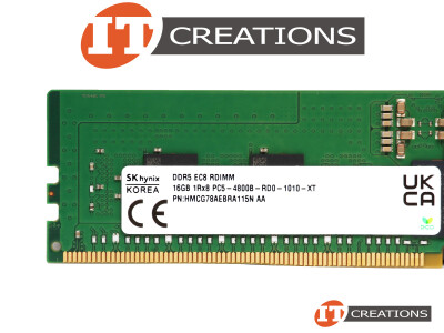DELL COMPATIBLE 16GB PC5-38400 DDR5-4800B-R REGISTERED ECC / EC8 1RX8 CL40 288 PIN 1.1V MEMORY MODULE ( PC5-4800B-R ) ( ERROR CORRECTION CODE 80 BIT ) video