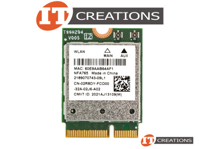 DELL M.2 WCN6856 WLAN CARD - QUALCOMM MODEL QCNFA765 5GHZ BAND ( W52 / W53 ) / 6GHZ BAND ( LPI ) video