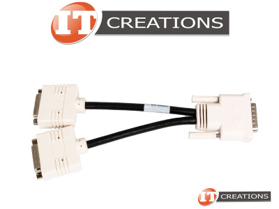 HP DMS-59 TO X2 DUAL LINK DVI-I Y SPLIT CABLE ADAPTER - ( 1 ) ONE DMS59 MALE TO ( 2 ) TWO DL DVI-I FEMALE video