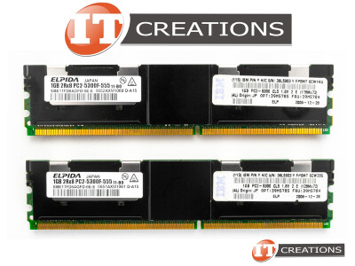 IBM 2GB ( 2 X 1GB ) PC2-5300F DDR2-667 FULLY BUFFERED 2RX8 CL5 240 PIN MEMORY MODULE KIT video