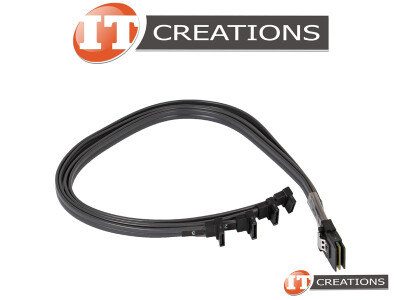 HP MINI SAS TO X4 SATA CABLE ASSEMBLY - 19.5 INCH ( 1 ) ONE SFF-8087 TO ( 4 ) FOUR SERIAL ATA UPRIGHT video
