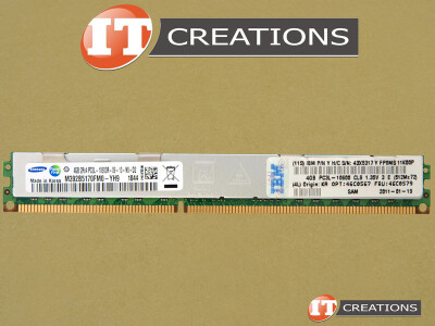 IBM 4GB PC3-10600R DDR3-1333 REGISTERED ECC 2RX4 CL9 240 PIN 1.5V VERY LOW PROFILE MEMORY MODULE VLP video