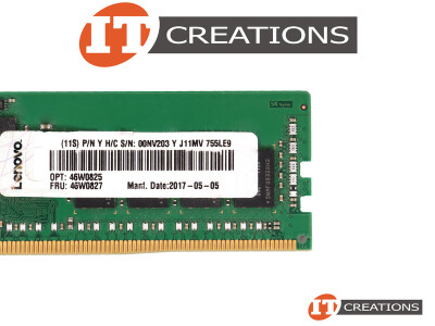 LENOVO 8GB PC4-19200 DDR4-2400T-R REGISTERED ECC 2RX8 CL17 288 PIN 1.20V MEMORY MODULE ( PC4-2400T-R ) video