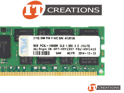 IBM 8GB PC3L-10600R DDR3-1333 REGISTERED ECC 2RX4 CL9 240 PIN 1.35V LOW VOLTAGE MEMORY MODULE video