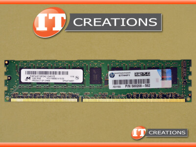 HP 1GB PC3-10600E DDR3-1333 UNBUFFERED ECC 1RX8 CL9 240 PIN 1.5V MEMORY MODULE video