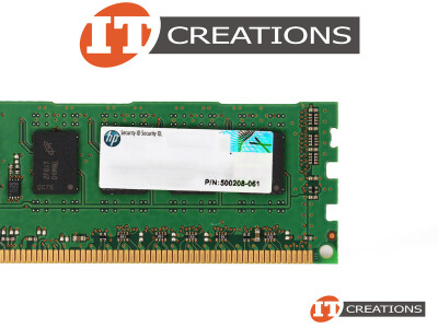 HP 1GB PC3-10600E DDR3-1333 UNBUFFERED ECC 1RX8 CL9 240 PIN 1.5V MEMORY MODULE video