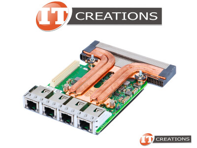 DELL / INTEL X550 RNDC 10GBASE-T QUAD PORT RACK NETWORK DAUGHTER CARD - X550-T4 / X550T4 10GB/S ETHERNET 4-PORT / 10GBE 4P / 4X10GB BT / QP10 SUPPORTS PCI-E 3.0 X8 SPEEDS ( 4 ) FOUR RJ45 CONNECTORS ( RJ-45 COPPER TWISTED ) video