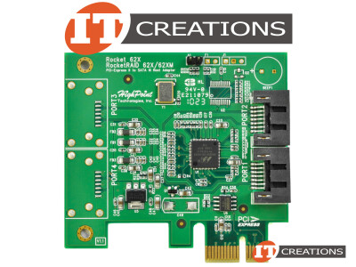 HIGHPOINT ROCKET 620 SATA III RAID CONTROLLER PCI-E 2.0 X1 6GB/S SATA3 HOST BUS ADAPTER HBA - ( 2 ) TWO SATA CONNECTIONS video