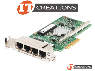 HP BROADCOM 331T ADAPTER 1GBE ETHERNET PCI-E X4 ( 4 ) FOUR RJ-45 ETHERNET PORTS NETWORK CARD - ( CHIP BCM5719 ) video