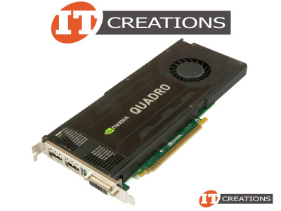 HP NVIDIA QUADRO K4000 GRAPHICS CARD 3GB 768 CUDA CORES MEMORY INTERFACE 192 BIT GDDR5 MEMORY BANDWIDTH 134.0GB/S PCI-E 2.0 X16 ( 1 ) ONE DUAL LINK DVI-I ( 2 ) TWO DISPLAYPORTS DP MPC 80W KEPLER GRAPHICS PROCESSING UNIT GPU video