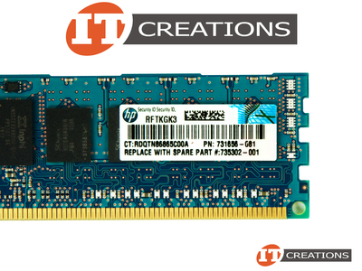 HP 8GB PC3L-12800R DDR3-1600 REGISTERED ECC 1RX4 CL11 240 PIN 1.35V LOW VOLTAGE MEMORY MODULE video
