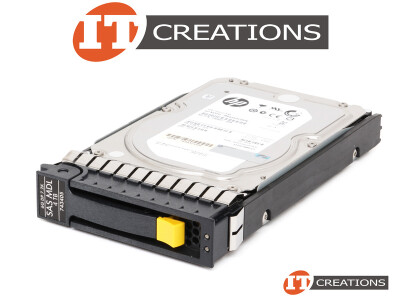 HP 4TB 7.2K RPM SAS 3.5 INCH LARGE FORM FACTOR LFF MID LINE MDL DUAL PORT DP 6GB/S HARD DRIVE WITH HOT PLUG TRAY / CADDY ( 4000GB ) video