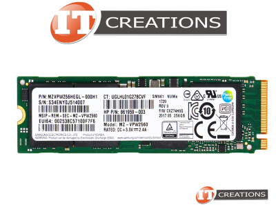HP 256GB MLC PCIE GEN3 X4 NVME M.2 2280 SM961 SERIES 2BIT MULTI LEVEL CELL READS 3100MB/S WRITES 1400MB/S SOLID STATE DRIVE SSD - KEY M 8GB/S UP TO 4 LANES PCI-E 3.0 X4 NON VOLATILE MEMORY EXPRESS video
