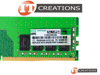 HP / HPE 8GB PC4-19200 DDR4-2400T-E UNBUFFERED ECC 1RX8 CL17 288 PIN 1.20V MEMORY MODULE ( PC4-2400T-R ) video