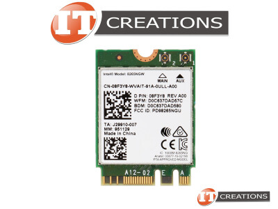 DELL / INTEL 8265 M.2 2230 DUAL BAND WIRELESS CARD - 802.11AC 2X2 BLUETOOTH 4.2 PCIE USB WIFI WLAN video