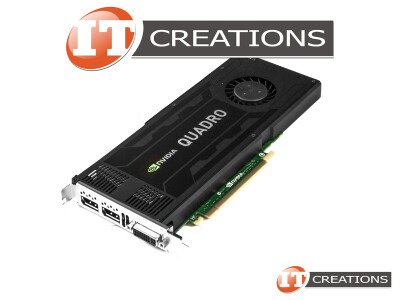 NVIDIA QUADRO K4000 KEPLER GPU 3GB 768 CUDA CORES MEMORY INTERFACE 192 BIT GDDR5 MEMORY BANDWIDTH 134.0GB/S PCI-E 2.0 X16 ( 1 ) ONE DUAL LINK DVI-I ( 2 ) TWO DISPLAYPORTS DP GRAPHICS PROCESSING UNIT VIDEO CARD video