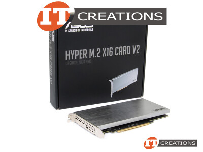 ASUS HYPER M.2 X16 V2 PCIE NVME EXPANSION CARD - PCI-E 3.0 ( 4 ) FOUR M.2 SOCKET M KEY ( 2242 / 2260 / 2280 / 22110 ) video