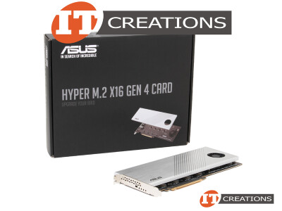 ASUS HYPER M.2 X16 GEN 4 PCIE EXPANSION CARD - PCI-E 4.0 / 3.0 X16 ( 4 ) FOUR M.2 M KEY INTERFACE ( 2242 / 2260 / 2280 / 22110 ) video