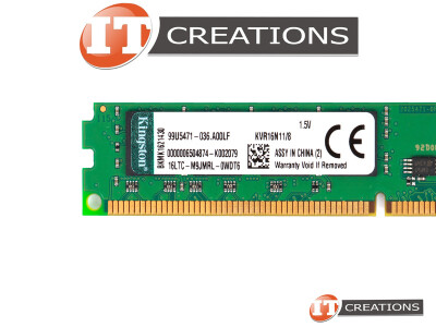 KINGSTON 8GB PC3-12800U DDR3-1600 UNBUFFERED NON ECC 2RX8 CL11 240 PIN 1.5V VERY LOW PROFILE MEMORY MODULE VLP video