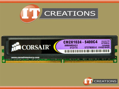 CORSAIR 1GB PC2-5400 DDR2-675 XTREME PERFORMANCE XMS2 CL4 240 PIN 1.9V MEMORY MODULE video