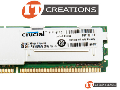 CRUCIAL 4GB PC2-5300 DDR2-667 FULLY BUFFERED ECC CL5 240 PIN 1.8V MEMORY MODULE video