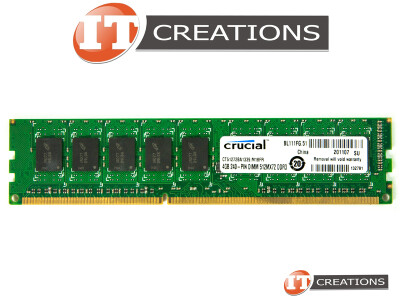 CRUCIAL 4GB PC3-10600E DDR3-1333 UNBUFFERED ECC 2RX8 CL9 240 PIN 1.5V MEMORY MODULE video