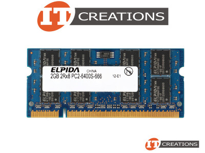 ELPIDA 2GB PC2-6400S DDR2-800 UNBUFFERED NON ECC 2RX8 CL6 200 PIN 1.8V SODIMM MEMORY MODULE ( SMALL OUTLINE ) video