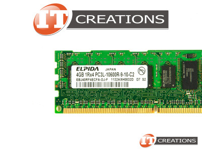 ELPIDA 4GB PC3L-10600R DDR3-1333 REGISTERED ECC 1RX4 CL9 240 PIN 1.35V LOW VOLTAGE MEMORY MODULE video