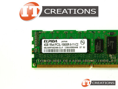 ELPIDA 4GB PC3L-10600R DDR3-1333 REGISTERED ECC 1RX4 CL9 240 PIN 1.35V LOW VOLTAGE MEMORY MODULE video