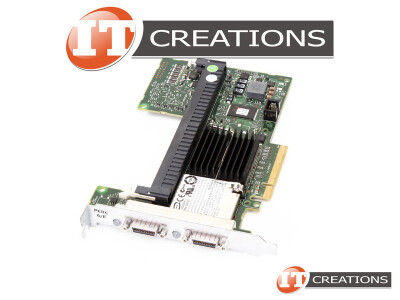 DELL PERC 6/E ADAPTER 3GB/S SAS EIGHT PORT PCI-E 1.0 X8 RAID CONTROLLER - 6E ( SERIES 6 ) 8-PORT ( 2X4 ) WRITE BACK CACHE ( 2 ) TWO EXTERNAL SFF-8470 - RAIDS 0, 1, 5, 6, 10, 50, 60 video