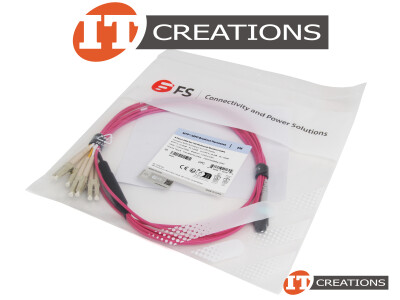 FIBERSTORE MTP HARNESS MTP-8 FEMALE TO LC UPC DUPLEX 8 FIBERS TYPE B PLENUM OFNP OM4 MULTIMODE 2M CABLE - 7FT MAGENTA MTP-8 MULTI FIBER TERMINATION PUSH ON TO ( 4 ) FOUR LUCENT CONNECTORS ULTRA PHYSICAL CONTACT video