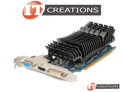 ASUS GT610 GPU 2GB MEMORY INTERFACE 64 BIT DDR3 PCI-E 2.0 X16 ( 1 ) ONE DUAL LINK DVI-I ( 1 ) ONE HDMI ( 1 ) ONE VIDEO GRAPHICS ARRAY VGA PORT GRAPHICS PROCESSING UNIT VIDEO CARD - ENGINE CLOCK 810MHZ MEMORY CLOCK 1200MHZ RAMDAC 400MHZ 0DB THERMAL DESIGN - NVIDIA GEFORCE GT 610 BASED video