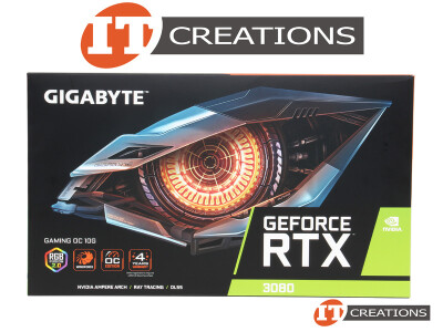 GIGABYTE NVIDIA GEFORCE RTX 3080 GAMING OC 10G GPU 10GB 8704 CUDA CORE MEMORY INTERFACE 320 BIT GDDR6X MEMORY BANDWIDTH 760GB/S PCI-E 4.0 X16 GRAPHICS PROCESSING UNIT VIDEO CARD - AMPERE ARCHITECTURE WINDFORCE 3X FAN COOLING SYSTEM WITH ALTERNATE SPINNING RGB FUSION 2.0 video